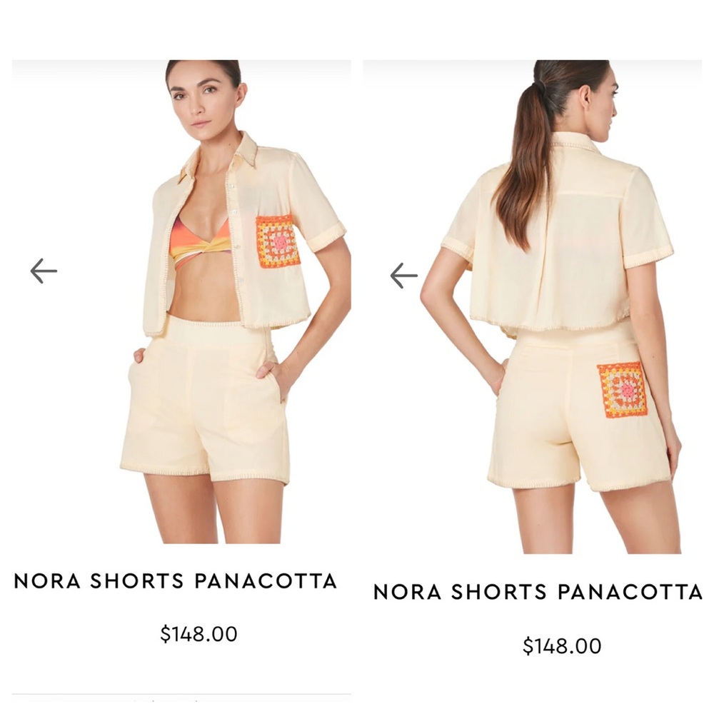 Palmacea Nora Shorts in panacotta color NWTS size small